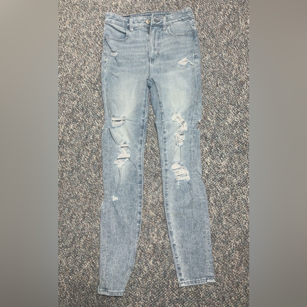American eagle size 0 light blue jeans